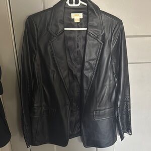 Maeve Women's Black Faux Leather Jacket